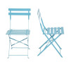 Chaises de terrasse en acier - bleu turquoise - Lot de 2 - Bolero - Fourniresto