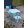 Square steel terrace table - turquoise blue - 600mm - Bolero - Fourniresto