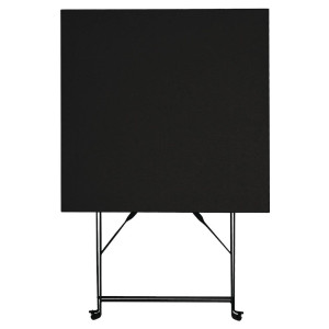 Square Black Steel Terrace Table - 600 mm - Bolero - Fourniresto