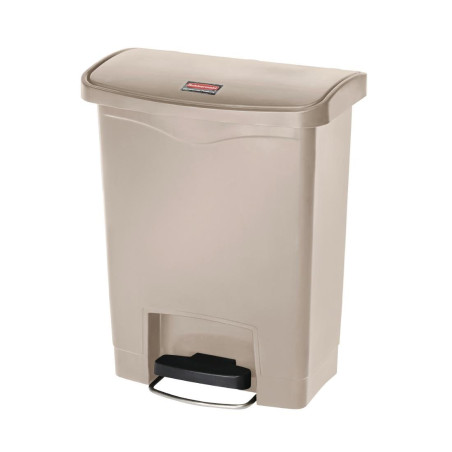 Poubelle À Pédale Frontale Slim Jim Beige - 30L - Rubbermaid