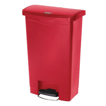 Poubelle À Pédale Frontale Slim Jim Rouge- 50L - Rubbermaid