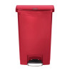 Poubelle À Pédale Frontale Slim Jim Rouge- 50L - Rubbermaid