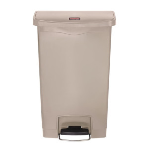 Front Pedal Slim Jim Beige Trash Can - 50L - Rubbermaid