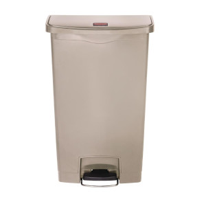 Front pedal slim Jim beige trash can - 68L - Rubbermaid