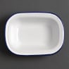 Rectangular enamelled steel dish 180x130x40mm - Set of 6 - Olympia - Fourniresto