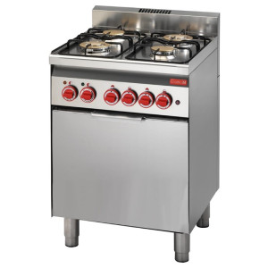 Four-burner Gas Range on Electric Convection Oven GN 2/3 600 - Gastro M