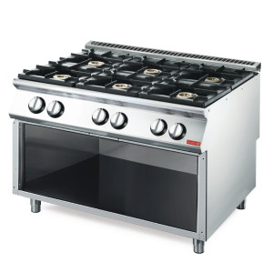 Gasherd 6 Brenner 700 Auf Offenem Schrank - Gastro M
