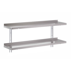 Stainless Steel Wall Shelf Without Brackets W 1000 x D 400mm - Gastro M