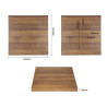 Square Table Top Oak Wood Effect - L 600mm - Bolero