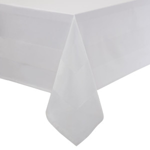 Nappe blanche bande de satin 1140 x 1140mm - Mitre Luxury - Fourniresto