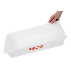 Bac Alimentaire Peu Profond Transparent 435Mm - Araven - Fourniresto