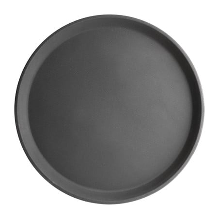 Plateau antidérapant en fibre de verre rond noir 356mm - Olympia KRISTALLON - Fourniresto