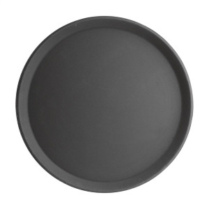 Plateau antidérapant en fibre de verre rond noir 406mm - Olympia KRISTALLON - Fourniresto