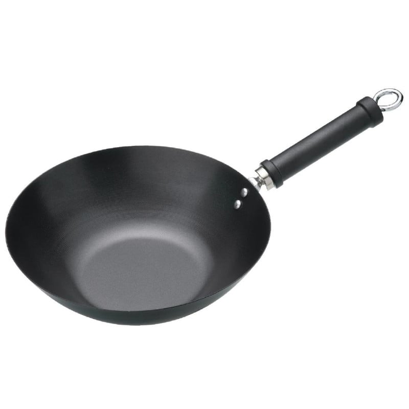 Wok Antiadhésif Fond Plat - 305 mm - Kitchen Craft - Fourniresto