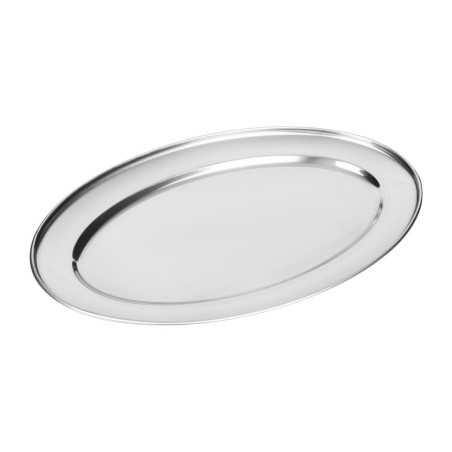 Plat de service ovale inox - 500mm - Olympia - Fourniresto