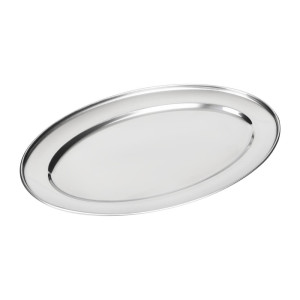 Oval stainless steel serving dish - 605mm - Olympia - Fourniresto