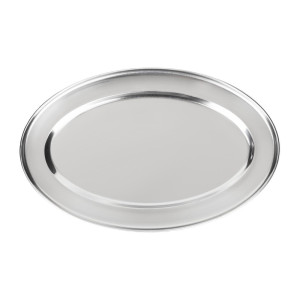 Oval stainless steel serving dish - 660mm - Olympia - Fourniresto