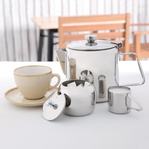 Concorde 1365ml stainless steel teapot - Olympia - Fourniresto