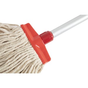 Broom mop head with red retaining band - Scot Young - Fourniresto