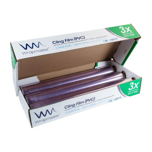 Film-Frischhaltefolien-Nachfüllungen - L 300m x B 450mm - Packung mit 3 - Wrapmaster