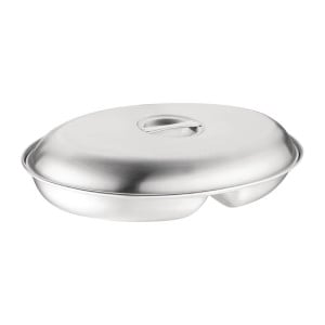 Gemüseschale oval 2 Fächer 180x252mm - Olympia - Fourniresto