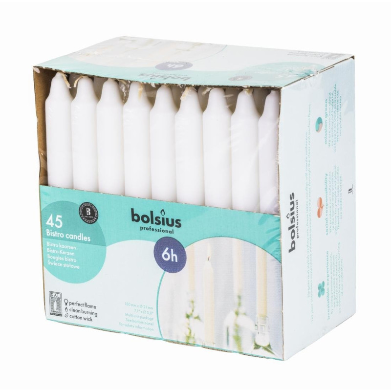 Candles bistro 177mm white - FourniResto - Fourniresto