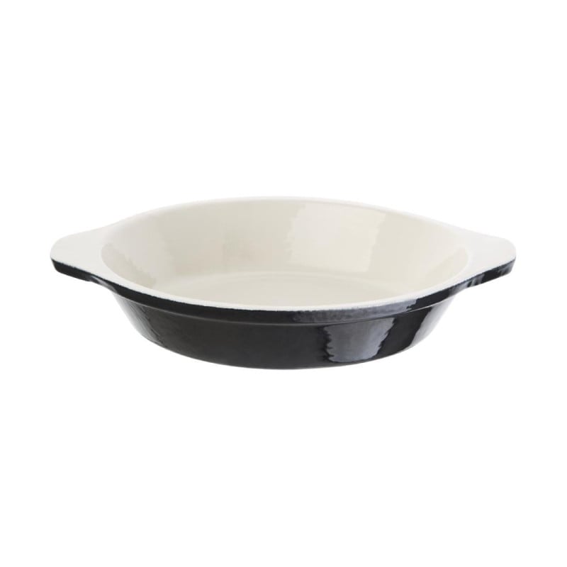 Round Black Gratin Dish - 400ml - Vogue