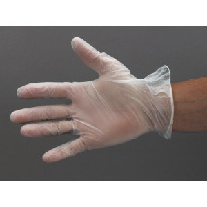 Non-Powdered Vinyl Gloves - Size M - Vogue