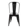 Stackable Bistro Chairs in Steel - Black - Set of 4 - Bolero