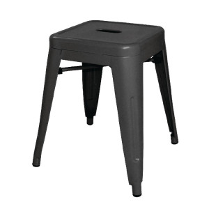 Schwarze Stahlhocker - 4er-Set - Bolero