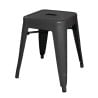Black Steel Low Stools - Set of 4 - Bolero