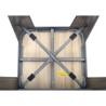 Hoher Bistrohocker aus grauem Stahl mit Holzsitz - 4er-Set - Bolero