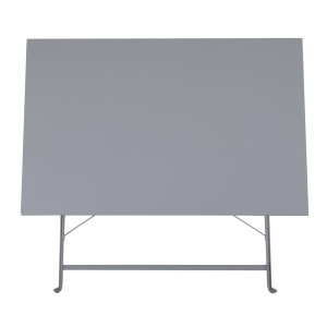 Folding Grey Terrace Table - 1100 x 700 mm - Bolero