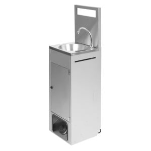 Lave-mains Mobile Vogue 12,5 L en inox 430 - Hygiène et praticité