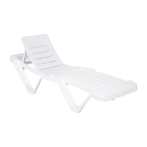 Chaises Longues en Polypropylène Blanc - Lot de 4 by Resol