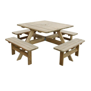 Rowlinson Quadratischer Holztisch 1980mm: Geselligkeit und Robustheit