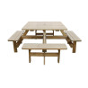 Rowlinson Quadratischer Holztisch 1980mm: Geselligkeit und Robustheit