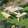 Rowlinson Quadratischer Holztisch 1980mm: Geselligkeit und Robustheit