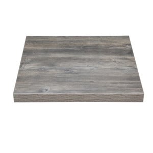 Square Table Top Grey Melamine Bolero 600 mm