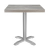 Plateau de Table Carré Mélamine Gris 700 mm Bolero : Résistant et Polyvalent