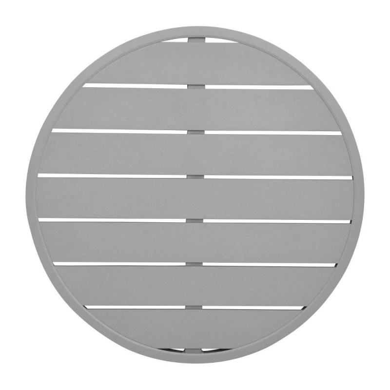 Plateau de Table Rond Aluminium Gris Clair 580mm Bolero - Style Moderne