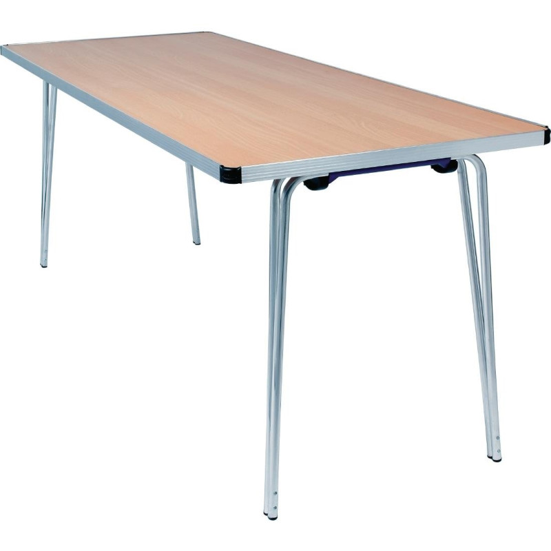 Folding Table Beech Effect 1830mm - Practical and Sturdy