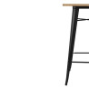 Black Bar Table with Bolero Wood Top - Elegant and Functional