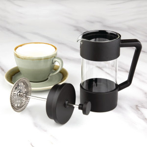 Schwarze Stempelkanne 3 Tassen Olympia - Bereiten Sie einen köstlichen Kaffee zu