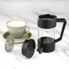 Black 3-Cup Olympia French Press - Brew a delicious coffee