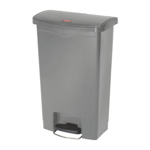 Grauer Frontpedal-Mülleimer 50L - Hygienisch & Praktisch | Rubbermaid
