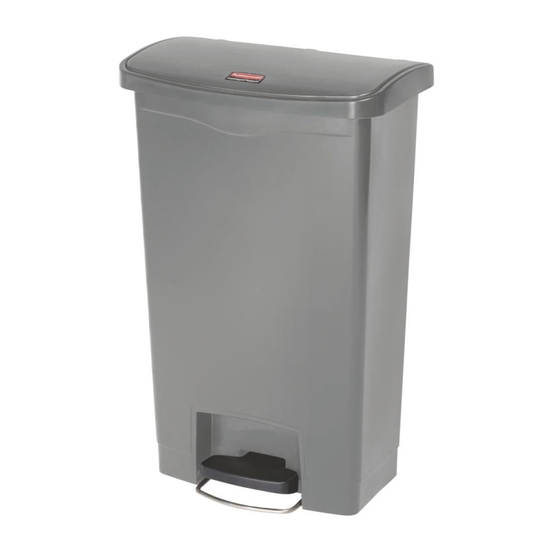 Grauer Frontpedal-Mülleimer 50L - Hygienisch & Praktisch | Rubbermaid