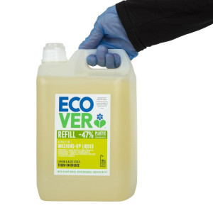 Concentrated Lemon Aloe Vera Dishwashing Liquid 5L Ecover: Cleans and takes care of your dishes