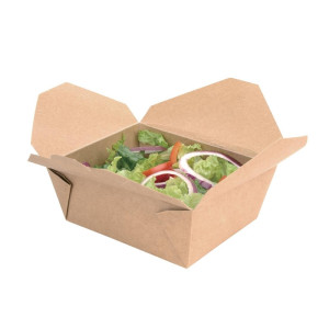 Boîtes Alimentaires en Carton Compostables 1200 ml - Lot de 200 | Écologiques & Pratiques