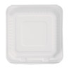 Compostable hinged lid boxes made of Bagasse 236mm - Pack of 200